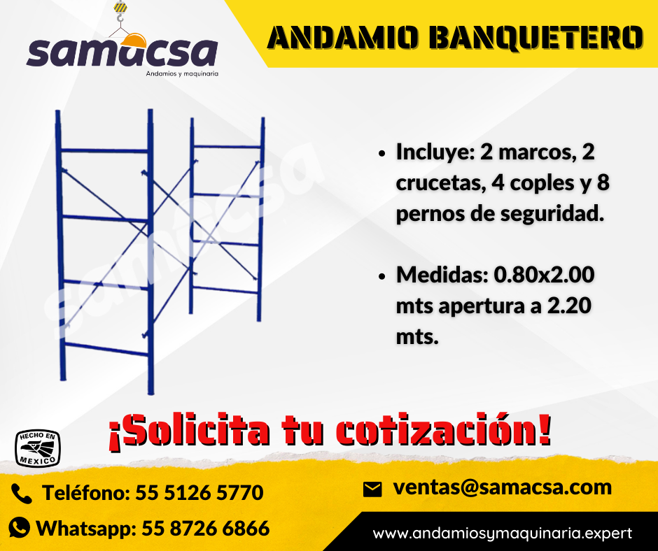 Andamio Banquetero Tubular  Compacto y Resistente