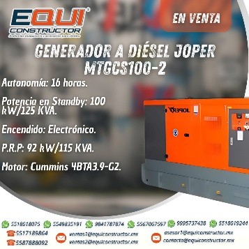 GENERADOR A DISEL JOPER MTGCS100 2