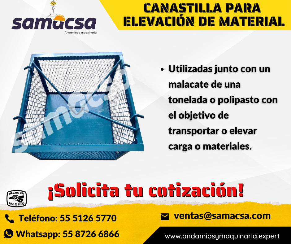 Canastilla para Elevacin de Material